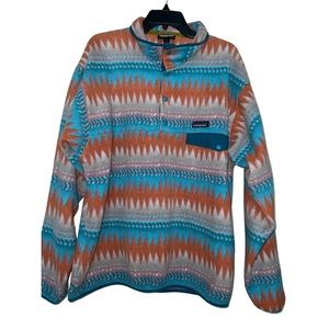 RARE Patagonia Snap-T Fleece Laughing Waters Pullover - Size L